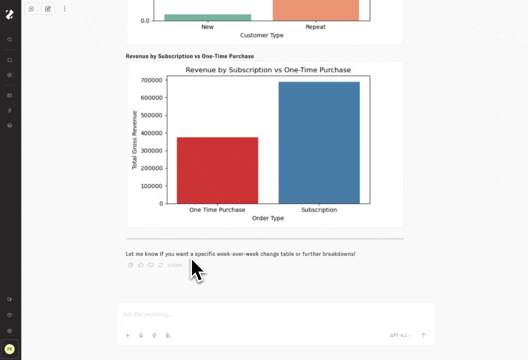 Retry a response to re-run the last user message