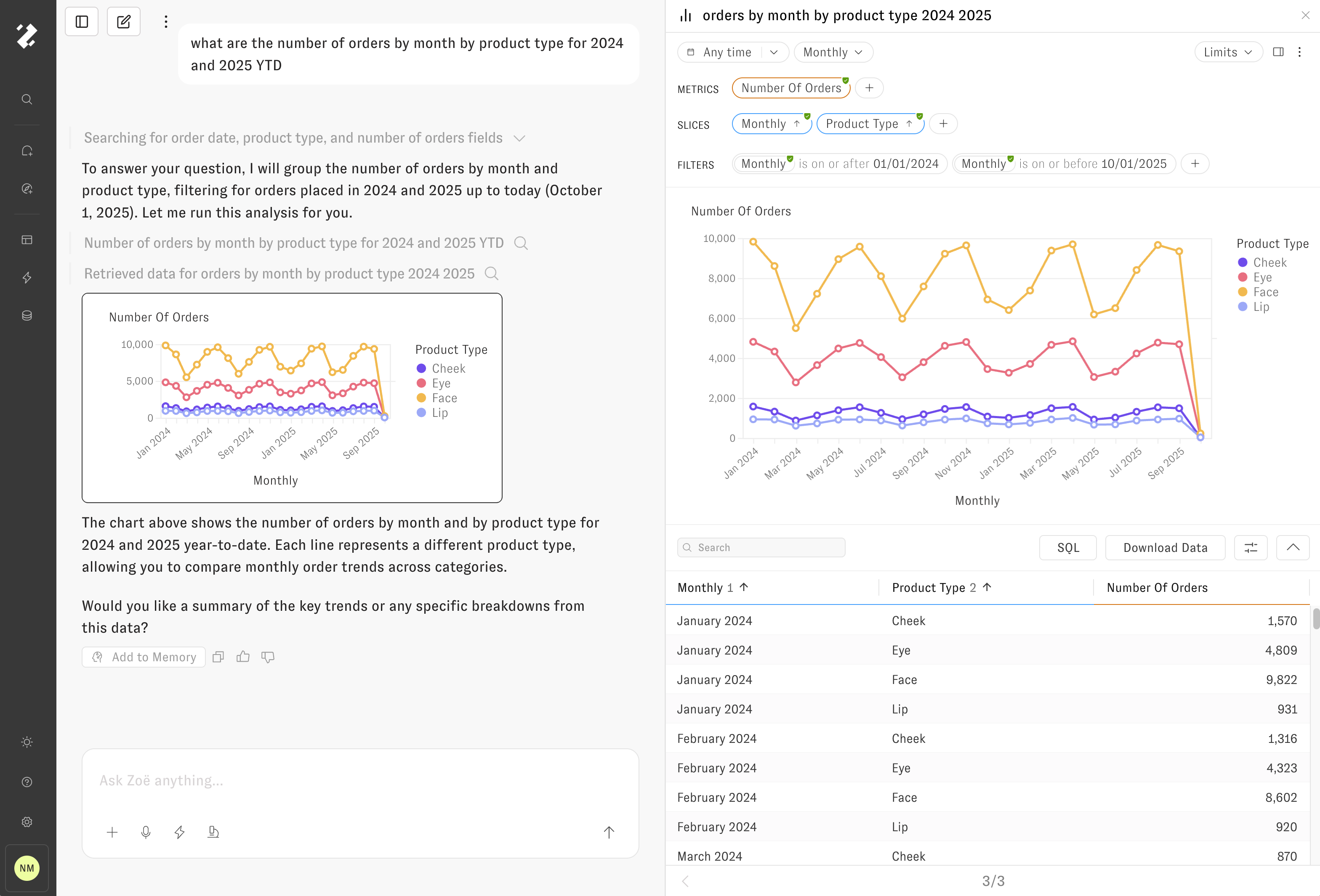 Clicking into the Query drawer